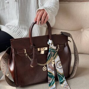 کيف هرمس کد 1051 چرم عسلي